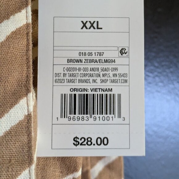 A NEW DAY Brown Zebra Animal Patterned Print Faux Wrap Bow Midi Skirt - XXL - Picture 5 of 6